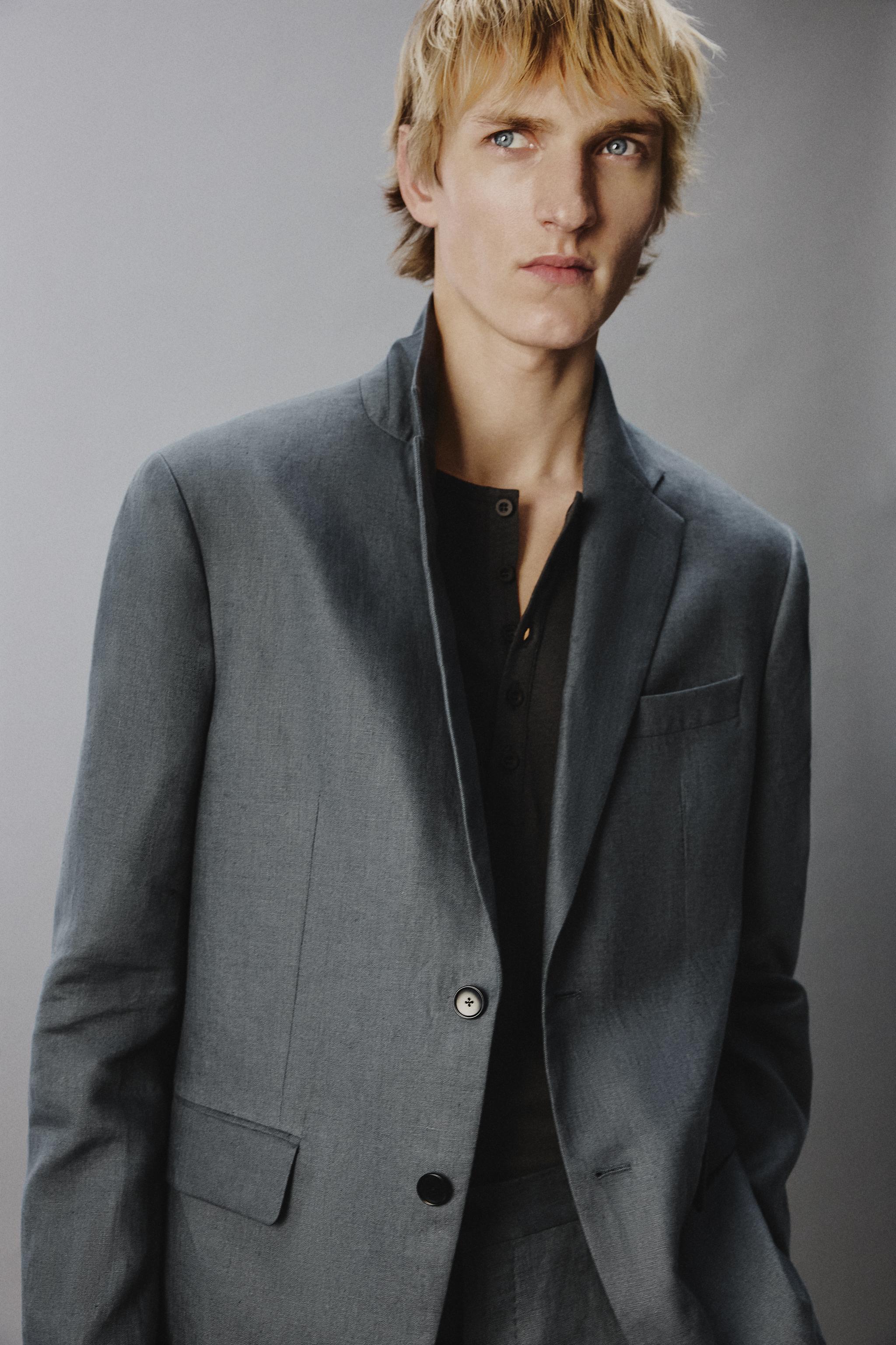 100% LINEN SUIT JACKET